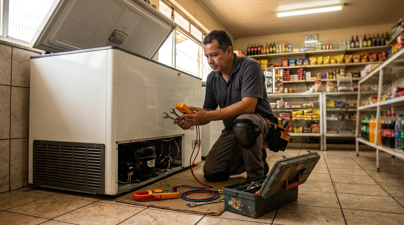 Técnico de conserto de freezer em residência em Passo Fundo‑RS